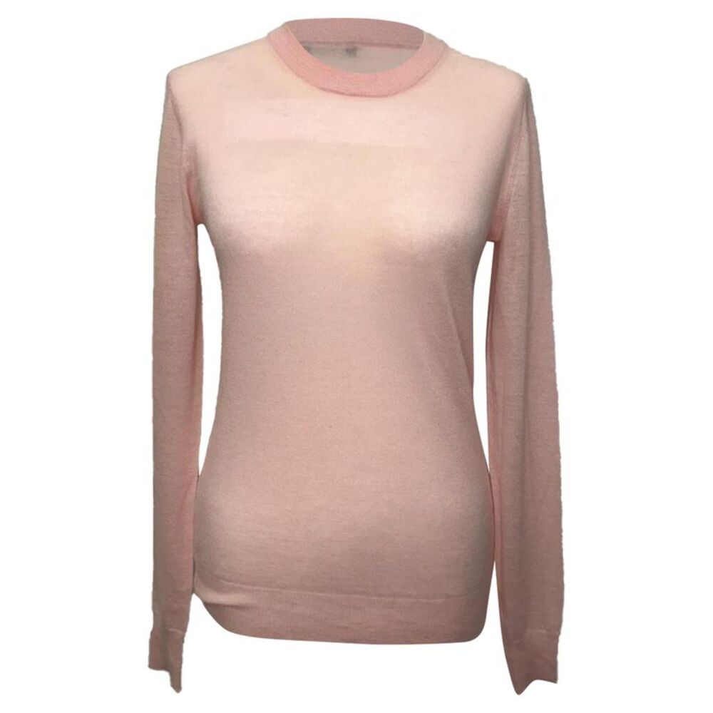 Joseph Knitted Crewneck Sweater in Pink Cashmere